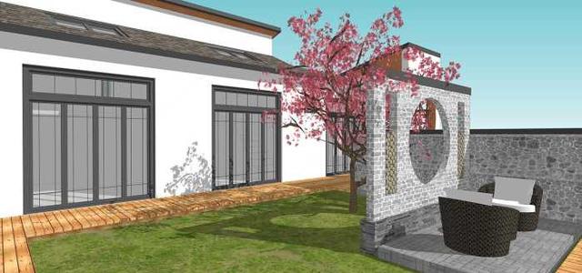 現(xiàn)代新中式二層三合院設計方案圖，低調(diào)，有品位