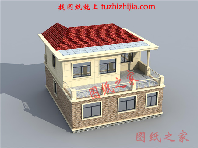 100平米左右簡單實用的二層樓房設計圖，施工簡單造價低