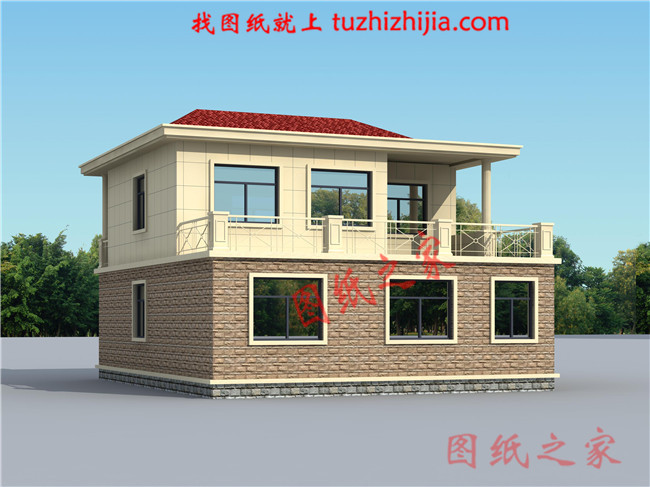 100平米左右簡單實用的二層樓房設計圖，施工簡單造價低