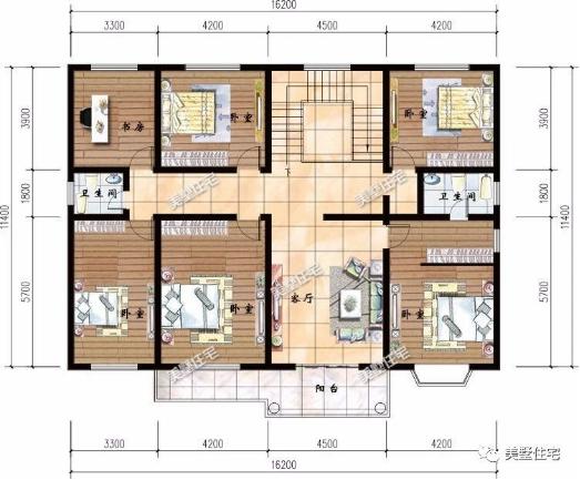 20款帶車(chē)庫(kù)自建房戶型圖，一二三層都有