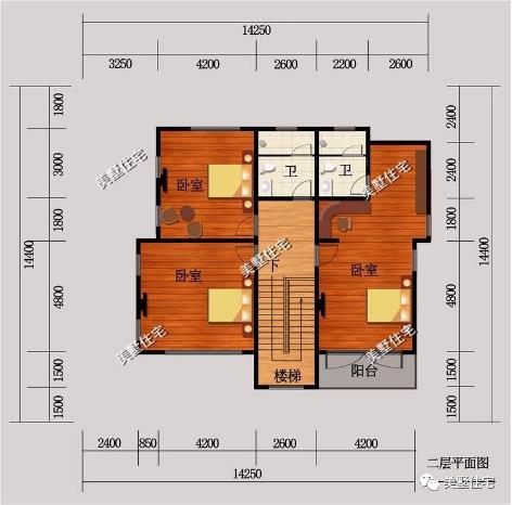 20款帶車(chē)庫(kù)自建房戶型圖，一二三層都有