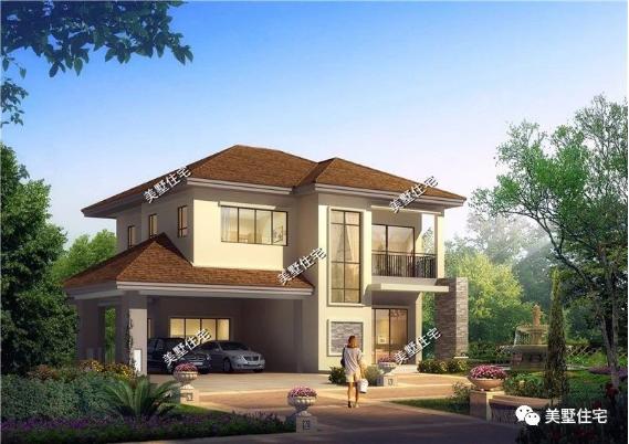 20款帶車(chē)庫(kù)自建房戶型圖，一二三層都有