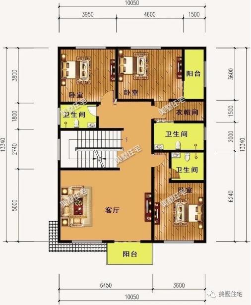 20款帶車(chē)庫(kù)自建房戶型圖，一二三層都有