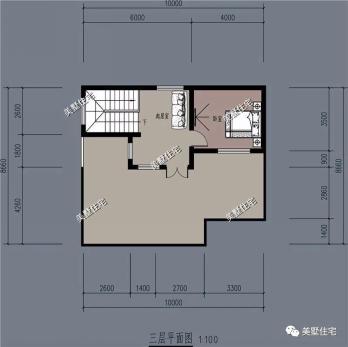 20款帶車(chē)庫(kù)自建房戶型圖，一二三層都有