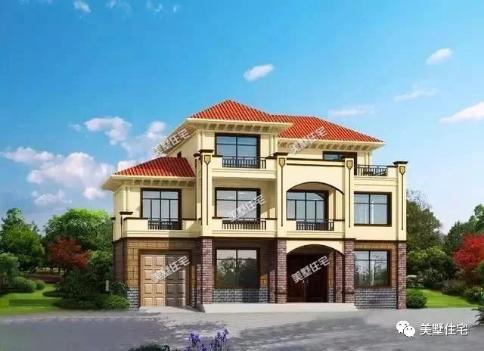 20款帶車(chē)庫(kù)自建房戶型圖，一二三層都有