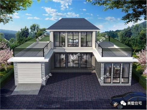 20款帶車(chē)庫(kù)自建房戶型圖，一二三層都有