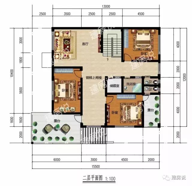 3款帶庭院的農村自建房方案，休閑宜居