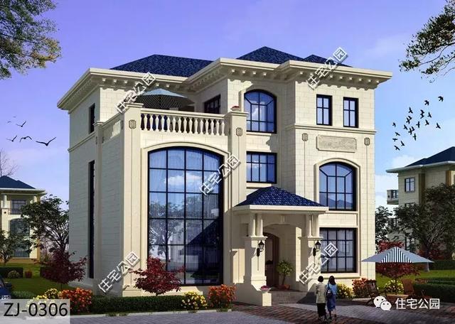 12X15米農(nóng)村房屋設(shè)計圖方案，落地窗大露臺