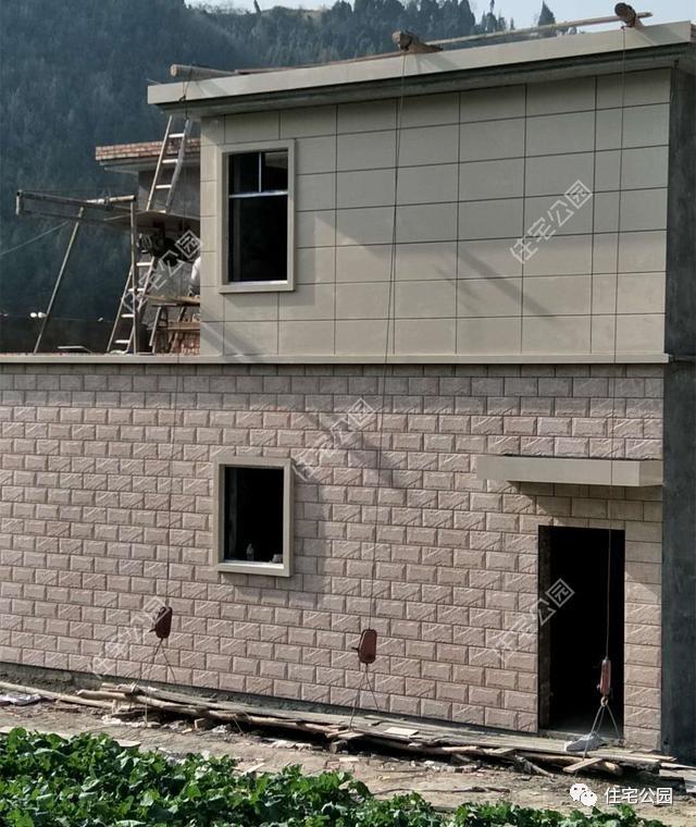 幾套農村自建別墅外觀實景圖，附戶型圖和施工過程