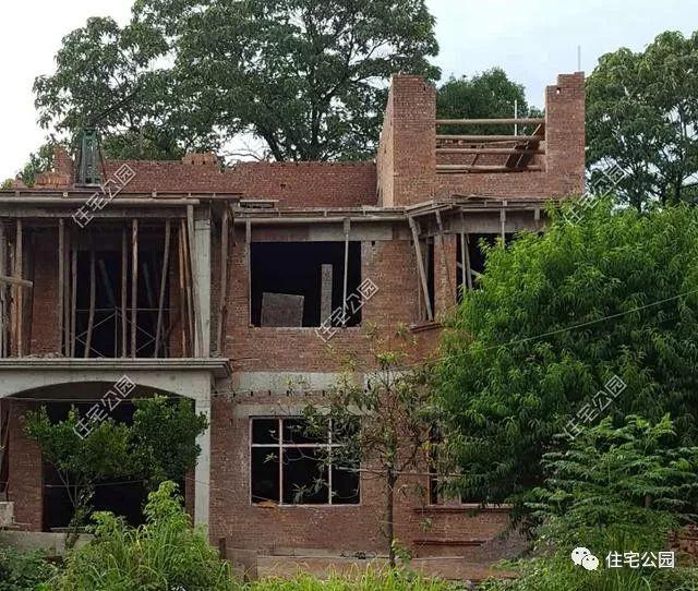 幾套農村自建別墅外觀實景圖，附戶型圖和施工過程