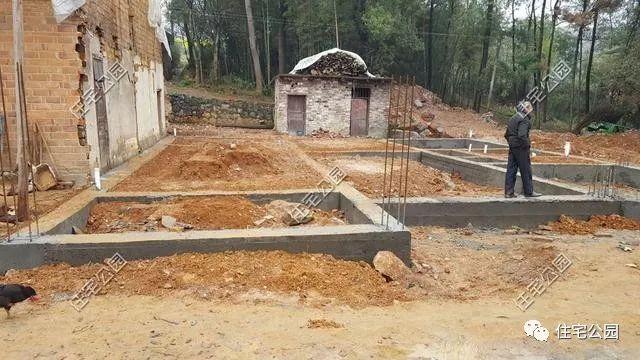 幾套農村自建別墅外觀實景圖，附戶型圖和施工過程