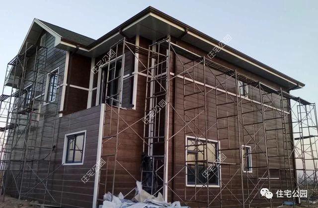 幾套農村自建別墅外觀實景圖，附戶型圖和施工過程