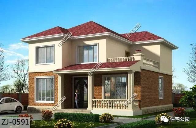 幾套農村自建別墅外觀實景圖，附戶型圖和施工過程