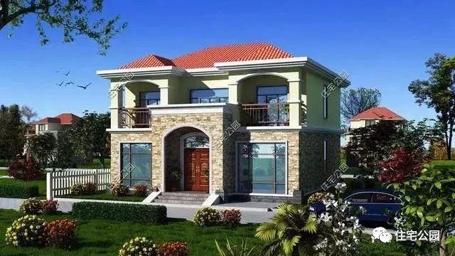 幾套農村自建別墅外觀實景圖，附戶型圖和施工過程