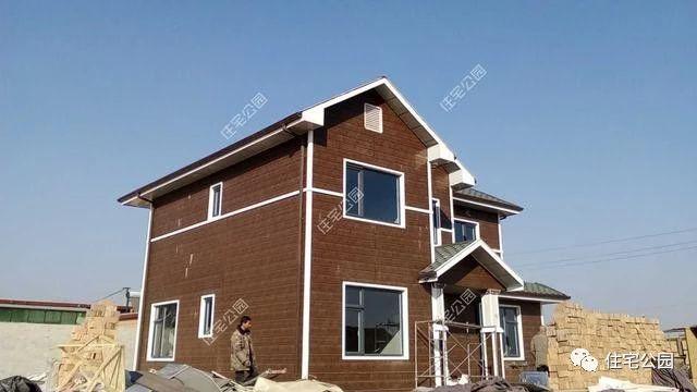 幾套農村自建別墅外觀實景圖，附戶型圖和施工過程