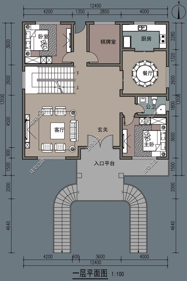 幾套帶車庫的農村自建別墅戶型方案，沒車庫都不敢叫別墅