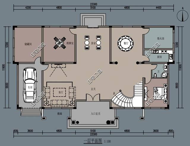 幾套帶車庫的農村自建別墅戶型方案，沒車庫都不敢叫別墅