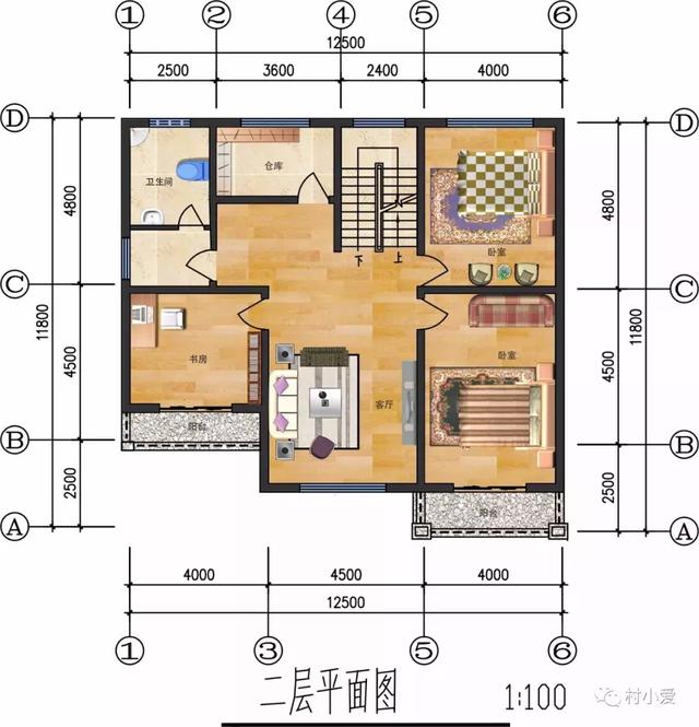 13X12m三層帶車庫帶露臺的住宅設計圖，建起來比效果圖好看