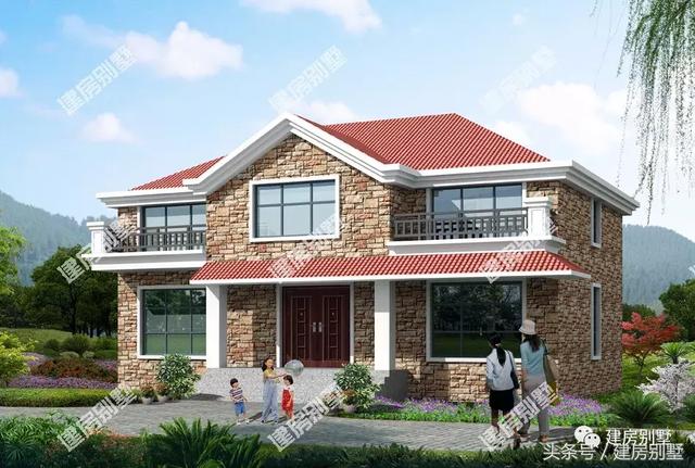 2款文化石外墻的兩層自建樓房，看下你喜歡哪個(gè)戶型？