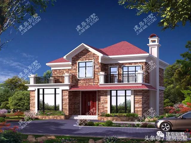 2款文化石外墻的兩層自建樓房，看下你喜歡哪個(gè)戶型？