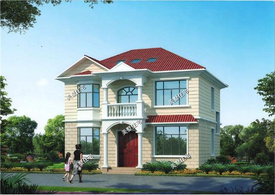 6款簡單的二層小樓房外觀圖，村里的施工隊都能建