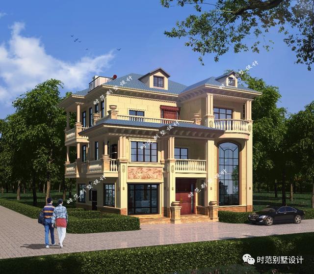 12X12米樓中樓歐式三層別墅設計圖,第一眼就愛上了