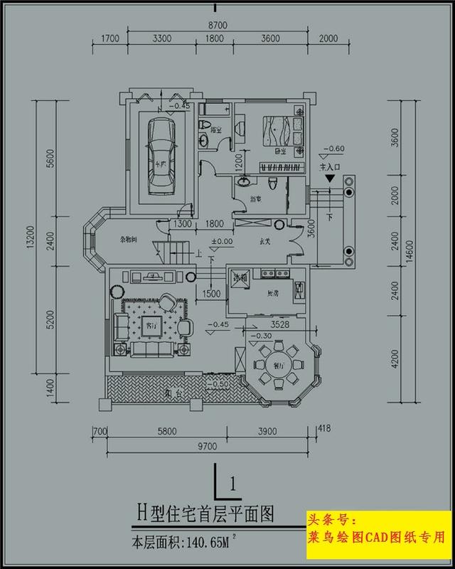 24萬(wàn)建2層別墅！歐式款方正戶型，帶八角亭外觀、玄關(guān)、車(chē)庫(kù)