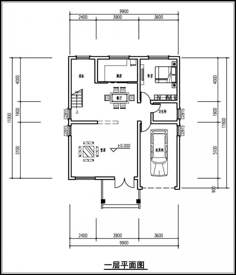 10米x12米 造價25萬經典大氣自建別墅圖紙，附各層平面布局
