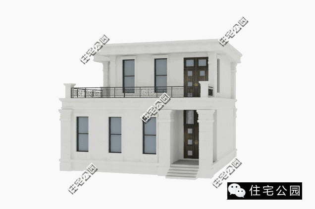 自建11X11米農村2層別墅，帶鍋爐房露臺設計，適合農村！