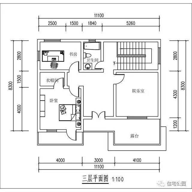 11X8米農村3層別墅設計，落地窗配上雙客廳，適合生活！