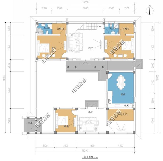幾款帶院子的傳統(tǒng)中式房屋設(shè)計(jì)方案圖，古香古色