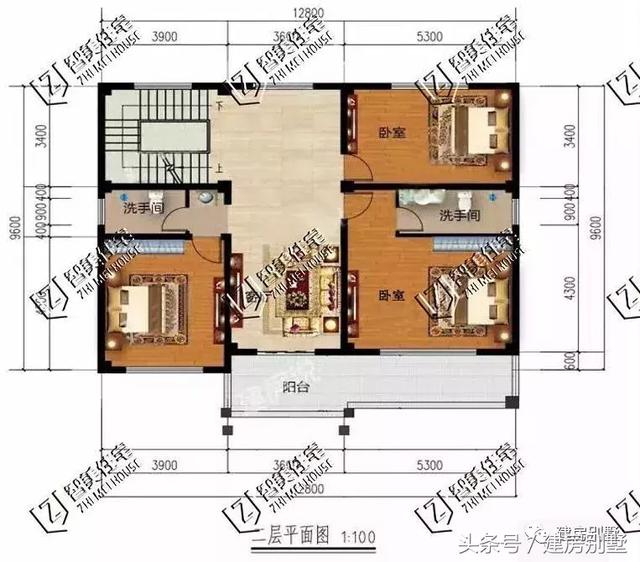 同樣開間12.8米的兩套三層別墅設計方案，你會選哪個？