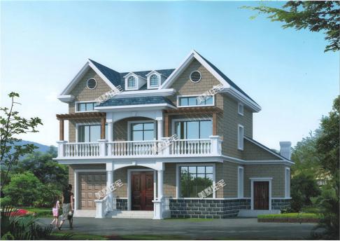 小進深自建房戶型圖，一層、二層、三層都有