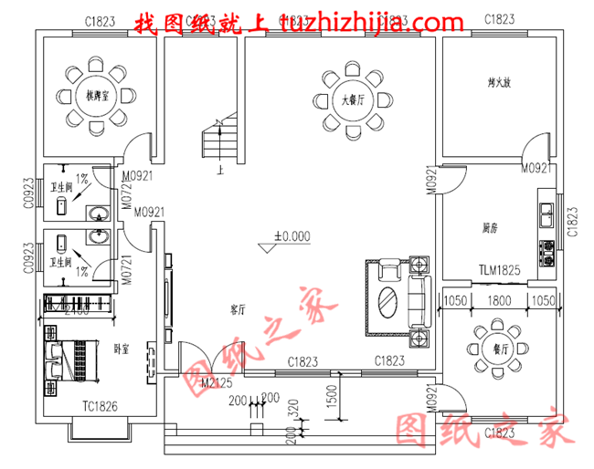農(nóng)村4間2層樓房設(shè)計(jì)圖 ,帶有烤火房,適宜居住