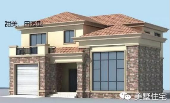 二層好看的小別墅設計圖，整體色彩搭配就是很有文雅的氣息