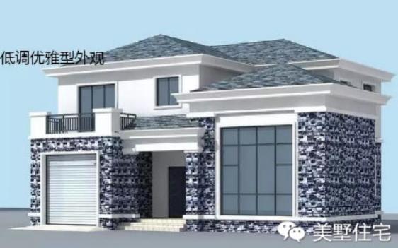 二層好看的小別墅設計圖，整體色彩搭配就是很有文雅的氣息