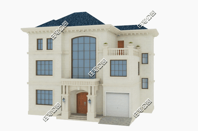 客廳挑空的三層小別墅圖紙，整棟別墅精致的無法挑剔