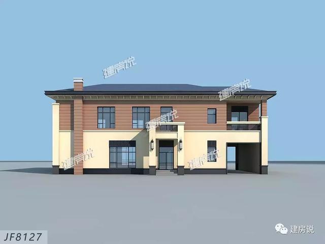 小五間2層帶露臺(tái)房屋設(shè)計(jì)戶型圖，建好人人都夸贊