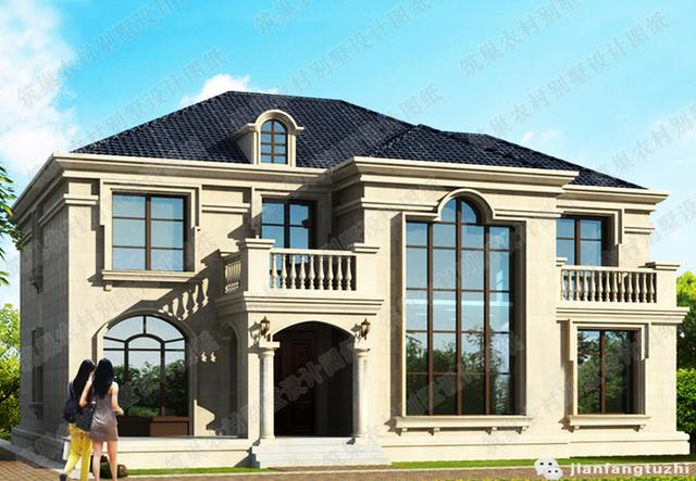 16×12米5室2廳帶神位茶室二層復式自建房設計方案圖