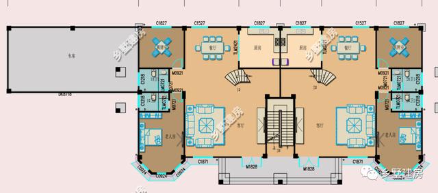 兩棟雙拼小洋樓方案圖，一個田園，一個歐式，你喜歡哪個？