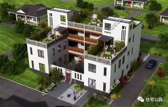 除了洋別墅，農(nóng)村自建房還有新中式別墅，含圖紙（6套）