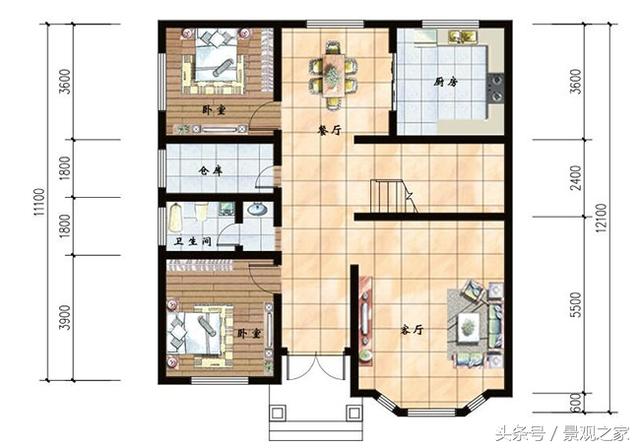 二層小別墅設(shè)計(jì)圖，樓中樓結(jié)構(gòu)，外觀(guān)漂亮，簡(jiǎn)單