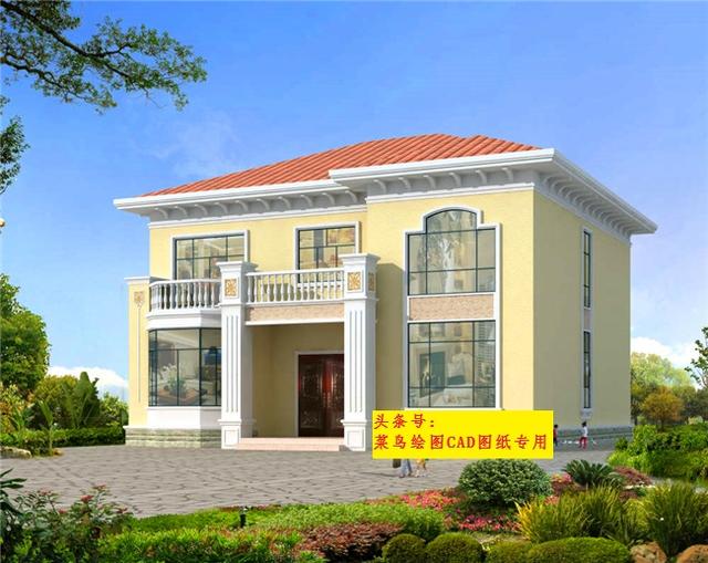 19萬建2層別墅！二室兩廳一廚一衛，戶型簡約大氣的農村型別墅