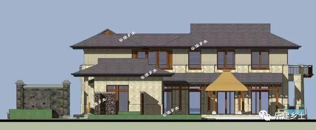 15x42米二層山地別墅設(shè)計，妙取亞洲建筑元素