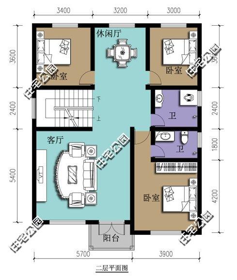 2套農村自建房戶型，面寬不足10m，多臥室更實用！