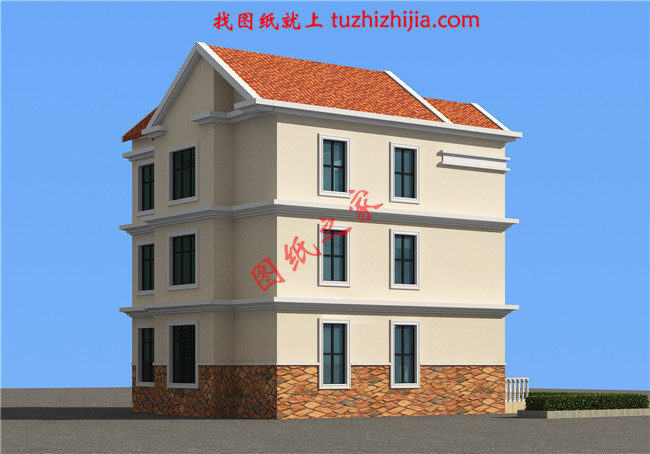 農村建房三層小洋樓,樓中樓結構,帶電梯,帶露臺