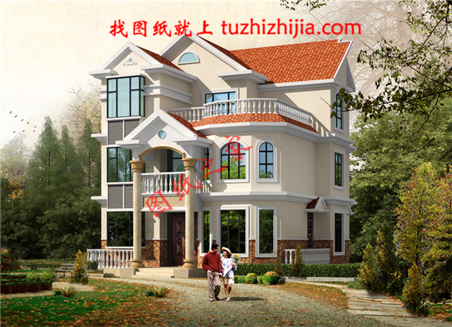 農村建房三層小洋樓,樓中樓結構,帶電梯,帶露臺