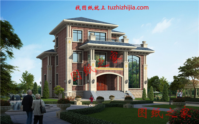 農村三層帶地下室住宅設計圖及圖片,房內設計了兩個套間