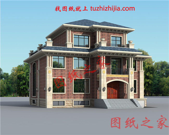 農村三層帶地下室住宅設計圖及圖片,房內設計了兩個套間