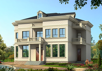 農(nóng)村二層住宅樓圖紙及效果圖，帶地下室，戶型好